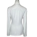 Magaschoni White Long Sleeve Single Button Blazer Jacket Office Brunch Layers L Photo 2