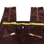 Gap NWOT Velvet Always Skinny Ankle Pants Maroon New Photo 5