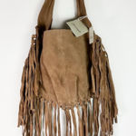 Free People  Riley Suede fringe bag in copper sungold without tags Photo 0