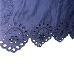 Hill House NEW NWT  The Mila Dress One Shoulder Eyelet Dress In Navy Linen Photo 6