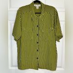 Ashley Stewart  Women’s vintage yellow/blue striped button up shirt - Size 18w Photo 0