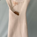 Listicle  Cream Ribbed Knit Tank Size Large Photo 0