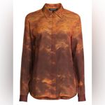 LAFAYETTE 148 NEW YORK Zora Sunset Sky Silk Blouse S Photo 2
