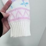 Vintage Grannycore Pastel Flower White Pink Purple 80s Crewneck Sweater Size‎ L Size L Photo 2