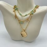 Style & Co Hammered Disc Beaded Layered Pendant Necklace in Gold MSRP $35 NWT Photo 4