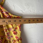 Old Navy  Women's Size Medium Yellow Floral Mini Soft‎ Rayon Tiered Dress Photo 6