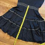 Guess by Marciano Women’s Large Black Drop Waist Silk Ruffle Lace Slip Dress Photo 5