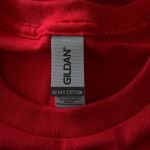 Gildan Christmas Holiday Womens Medium Red T-Shirt Crew Neck Short Sleeve Stretch Photo 5