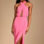 Lulus Lulu’s Pink Midi Dress  Photo 4