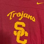 Nike USC Trojans Short Sleeve T Shirt Women's Medium Red Gold Crew Neck Cotton Photo 1