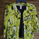 Lavender & Honey M Lime Black Jacket Blazer Green Size M Photo 0