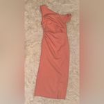 NWOT Misha Collection Alaska One Shoulder Cocktail Midi Dress sz M Orange Size M Photo 2