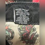 Ed Hardy ‎ Tigers Zipper Front Mini Denim Skirt Black Colorful Graphic Design L Photo 8