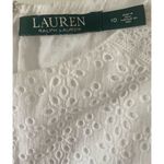 Ralph Lauren White Cotton Voile Floral Eyelet Dress Size 10, $55, B53 Photo 1