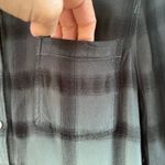 Dear John Women's Green And White Ombre Button Down Shirt Size L Photo 3