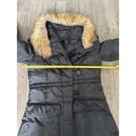 LISHIFENDI Women's Black Puffer Coat with Faux Fur Hood Size M Size M Photo 9