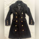 & Other Stories Black Double-Breasted Coat with Gold Buttons Photo 1