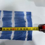 T.La Anthropologie Blue Tie Dye Stripe Ruffle Short Sleeve Tee Tshirt Womens XS Photo 5