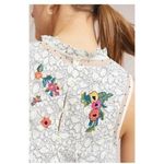 Maeve Anthropologie Macie Tank Top White Lace Floral Embroidered Womens … Photo 3