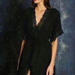 Stone Cold Fox NWT Leo Robe Black 100% Silk Sz XS/S Photo 5