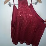 Sparkle Burgundy Lined Racerback Back Adjustable Strap Tank Size 2X Photo 3