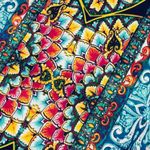 Rafaella  Dress Women’s S Blue Multicolored Kalaeidescope Print Zipper Sleeveless  Photo 9