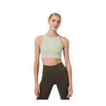 Lululemon Energy High Neck Long Line Sports Bra Mint Green size 4 Photo 1