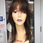 Human hair with bangs brown mix earth tones New Photo 4