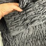 COS  Gathered Texture Crinkle Top Long Sleeve Black Size 12 Holiday Avant Garde Photo 10