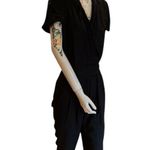Reiss  Black Wrap-Style Jumpsuit Photo 1