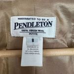 Pendleton Vintage  Blazer 100% Virgin Wool Career Jacket Tan Womens Petite 8‎ Photo 3
