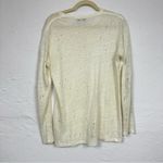 IRO  Linen Cream Crew Neck Distressed Pullover Sweater Womens XS Oversized Beachy Photo 6