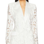 Nadine Merabi Velvet Lace Blazer White Size 12 Photo 0