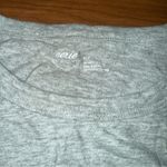 Aerie  Cropped Tie Front Wrapped Short Sleeve Heather Grey Tee Shirt Small Photo 1