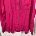 Bryn Walker Hot Pink Linen Button Up Shirt Sz.XL Photo 3