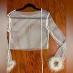 White Mesh T Photo 3