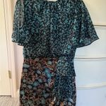 MISA Los Angeles Blue and White Ruffled Mini Dress Photo 2