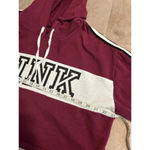 PINK Victoria's Secret Cropped Hooded Sweatshirt Size Large Hoodie Maroon Red Photo 2