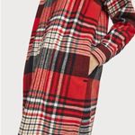 Scotch & Soda  Plaid Shacket Oversized Button Down Shirt Jacket Red Black Grunge Photo 6