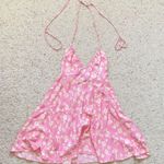 ZARA  Pink Satin Effect Flower Print Mini Dress Photo 11