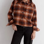 Madewell Cropped Flannel Shirt Jacket Photo 0