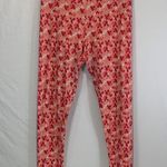 LuLaRoe Heart Red and Pink Tall and Curvy Leggings Photo 4