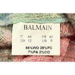 Balmain  Paris Pastel Multicolor Tweed Cropped Jacket Wool Blend IT 44 / US 8 Photo 5