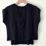 Chelsea and Walker Cap Sleeve Silk Snake Print Top Black Size 6 *NWT* Photo 2