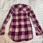 Columbia Small Pullover Red Plaid Longsleeve Shirt Pink 1/2 Button Down Photo 6