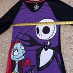 Disney  Nightmare Before Christmas Jack & Sally Retro Short Top XS Cozy Goth Photo 4