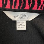Ming Wang Cardigan Jacket Womens XL Black Coral Pink Open Front Knit 3/4 Sleeve Photo 8