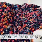 ZARA  Womens Micro Pleated Floral Detail Puff Sleeve Ruffled Dress Size Medium Photo 7