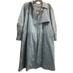 London Fog  Vintage Trench Coat Women’s 4 Petite Classic Belted  Blue Gray Photo 1