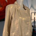 Badgley Mischka  Metallic Gold Tan Thin Jacket Size Small S Photo 1
